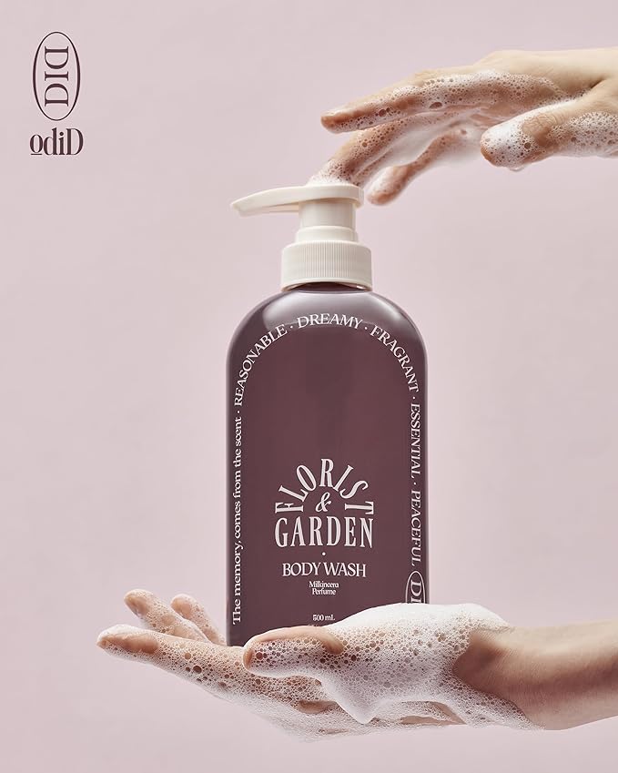 ODID Milk in Cera Perfume Body Wash - Korean Moisturizing Body Cleanser for All Skin Types - Refreshing & Sweet Floral Scent - with Milk Protein and Ceramide, 16.9 fl.oz.