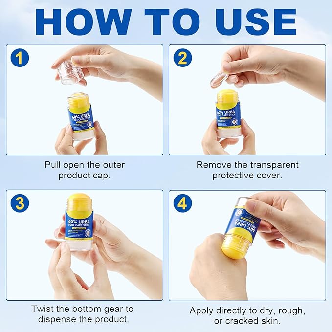 60% Urea Foot Cream, 1.41Fl Oz Foot Cream Maximum Strength Moisturizer for Dry Cracked Heels, Urea Foot Lotion Nourish Cracking Rough Dry Hands/Feet, Feet Callus Remover (2Pack)