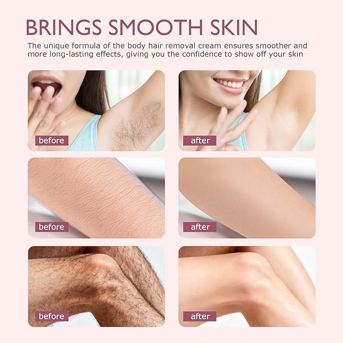 New No Shave Hair Removal Cream,Fast and Gentle, Suitable for Sensitive Skin, Fast and Gentle, Moisturizes and Nurtures Skin, Leaving it Soft and Protected after Hair Removal