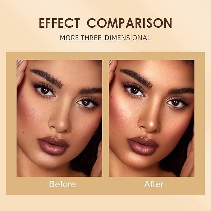 Contour Stick, Face Concealer Stick, Bronzer Facial Repair Cream（04 Contour）