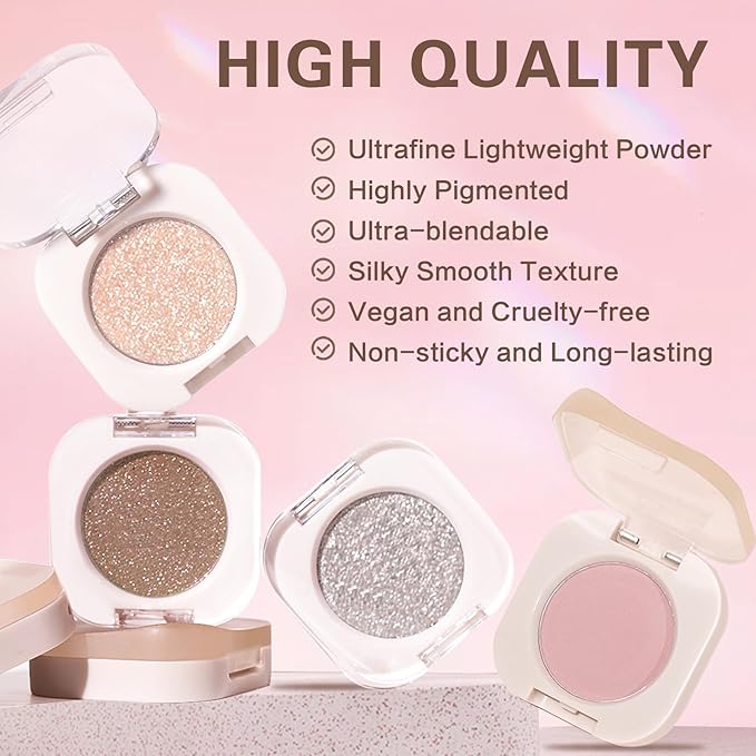 Brown Eyeshadow,Lightweight Matte Eyeshadow Makeup,Ultra-fine Smooth Powder,Lightweight Blendable Formula,Sombras de Ojos Profesional (06 Milk Tea)