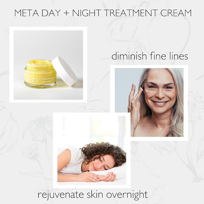 JustUs Skincare, Meta Ultimate Day + Night Treatment Cream, Advanced Hydrating & Anti-Aging Formula Rejuvenates & Moisturizes, with Peptides and Bacuri - 50ml / 1.67 oz