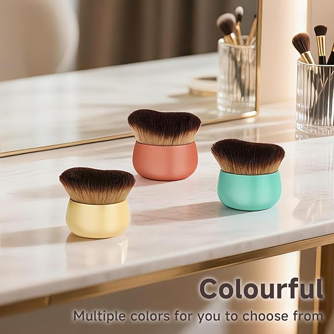 Makeup Blend & Blur Extra Large Body Brush for Self Tanner,Leg Makeup & Bronzer Self Tan Applicator, Powder, Foundation, Blusher, Bronzer，Massager for Face Gift box (Beige)