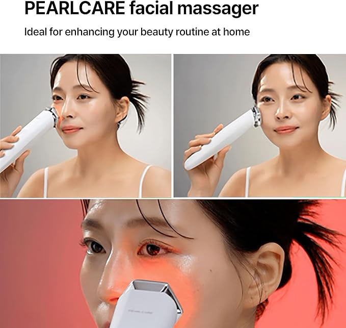 PEARLCARE Facial Massager, Anti Aging Face and Neck Massage Tool for Skin Care (White)