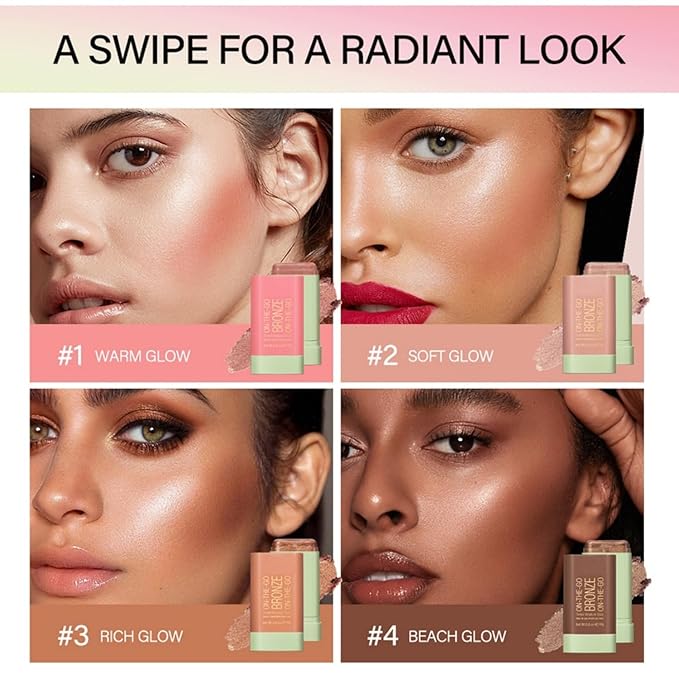Bronzer Stick 4 Colors Blendable and Buildable Face