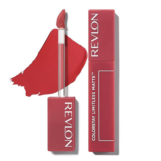 Revlon ColorStay Limitless Matte Liquid Lipstick, Vegan Formula, No-Budge, Longwear Lip Color, Long Lasting, Lightweight/Comfortable, Waterproof, 008 Stir Me Up, 0.17 fl oz