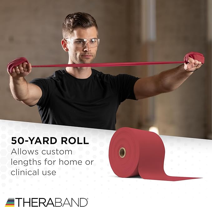 THERABAND Resistance Band, Special Heavy, 50-Yard Roll, Elastic Band for Exercise