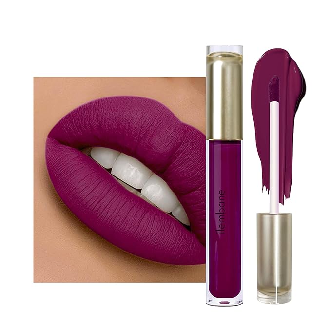 ilembane Red-Toned Purple Liquid Lipstick - Long Lasting, Smudge Proof, Transfer Resistant Lip Color, Waterproof, Non-Transfer Formula (Purple Potion)