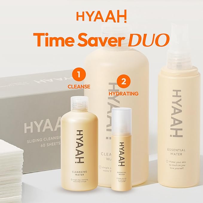 HYAAH All-Day Essential Water - Korean Face Mist Spray - Hydrating Soothing with Chamomile Extract and Houttuynia Cordata - Moisturizing, Calming, Pore Care Daily Skincare, 3.38oz