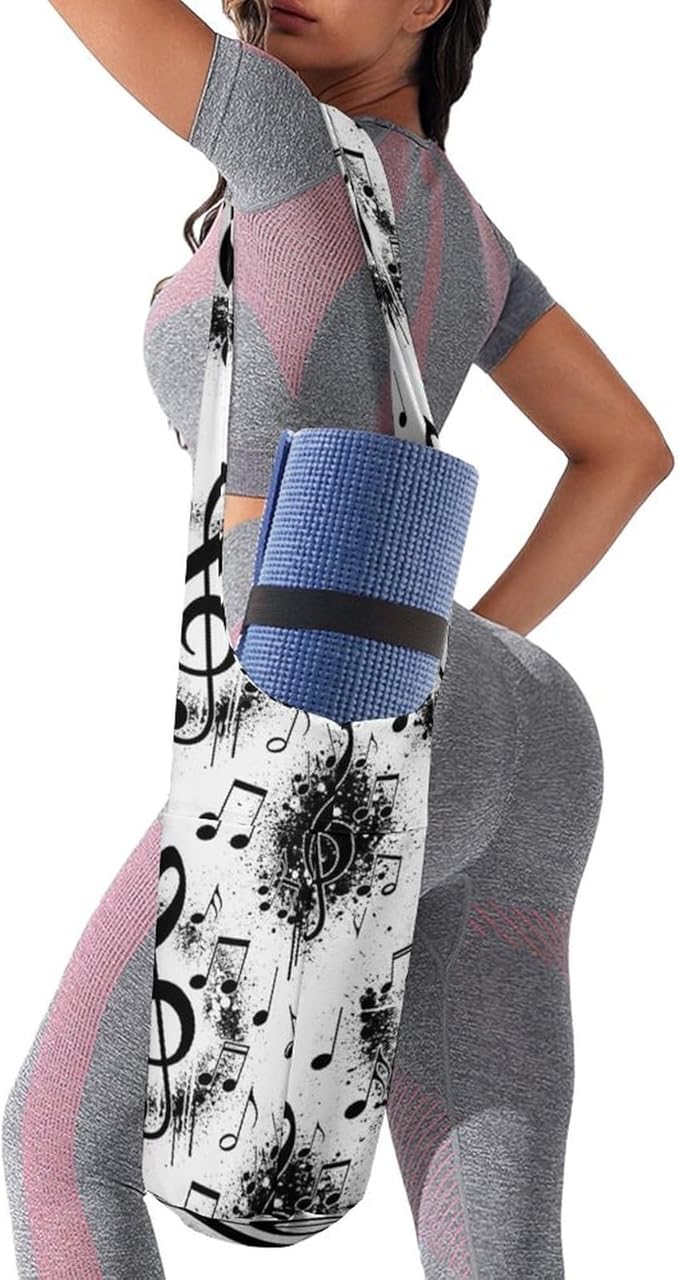 Portable Single Shoulder Yoga Mat Bag Carrier with Pocket Spacious Storage for Yoga Gym Fitness