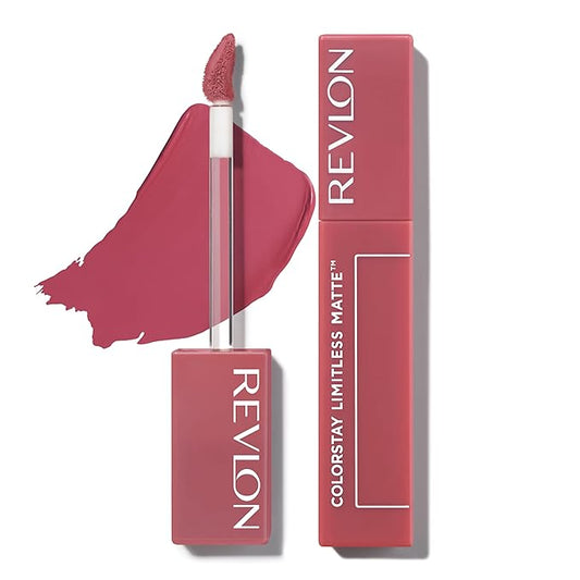 Revlon ColorStay Limitless Matte Liquid Lipstick, Vegan Formula, No-Budge, Longwear Lip Color, Long Lasting, Lightweight/Comfortable, Waterproof, 006 Manifest, 0.17 fl oz
