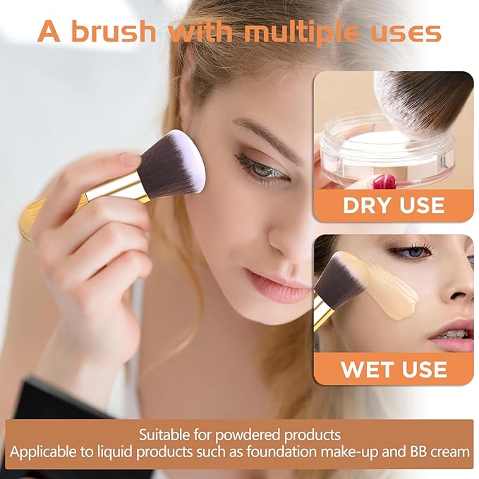 Makeup Brushes Blush Brush Foundation Brush With Bamboo Handle Contour Bronzer Face Blender Brush
