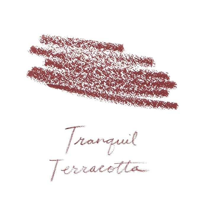 LAURA GELLER NEW YORK Marble Lips Multidimensional Liner, Tranquil Terracotta - Marbleized Smooth Glide Sharpenable Lip Liner for Fuller Lips