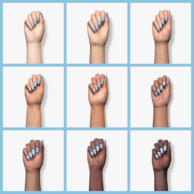 Double Rhythm 15ML Gel Nail Polish Pure Sheer Same Color Same Bottle Soak Off Gel Polish Art Manicure Salon DIY at Home for Women (Light Blue-A1113)