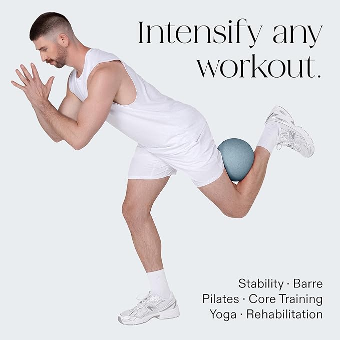 Bala Non-Weighted Exercise Ball - 8" Yoga Ball for Barre, Stretching, Strength & Core Training - Small Pilates Ball Workout Accessory with Mini Pump for Home Gym & Fitness Routines - 100% PVC