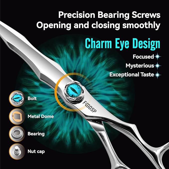 Professional Hair Scissors 6” Barber Shears Japan VG10 Fine Cutting Blades Hair Cutting Scissor Professional Barber Shear for Men and Women Straight Haircut Scissors