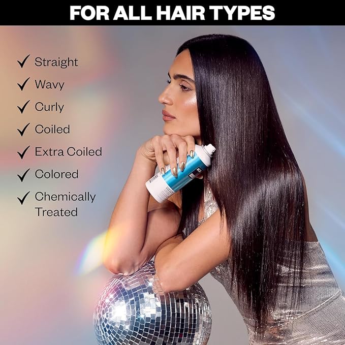 IGK Disco Disco Clear Gloss Hair Shine Spray | Full + Travel Size | Lightweight, High-Shine Finishing Hair Spray | 5.3 + 2.1 oz (Pack of 2)