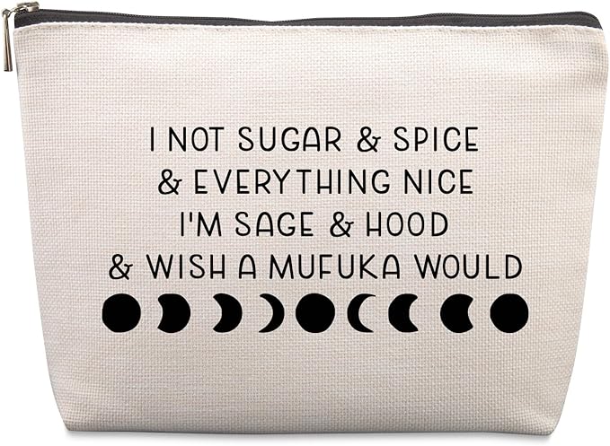 Lcoanriut Funny Witchy Gifts for Women Gothic Gift Friends Travel Cosmetic Bag, Witch Gifts Christmas Farewell Friendship Gifts for Women Friends Sister Coworkers Travel Makeup Bags