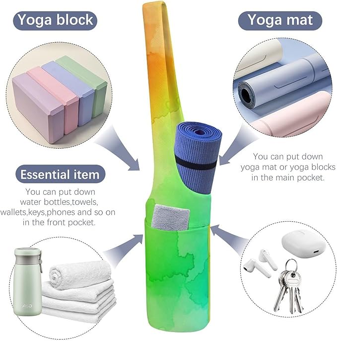 Stylish Yoga Mat Bag for Women Exercise Mat Holder with Shoulder Strap Yoga Mats Totes Sports Storage Bag