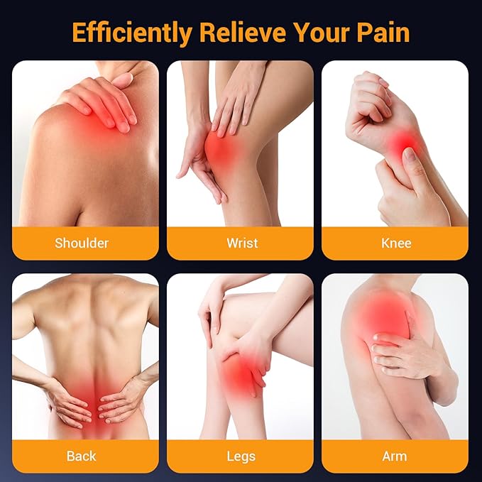 Comfytemp 4 Outputs TENS Unit for Sciatica Cover Multiple Parts, FSA HSA Eligible Rechargeable EMS&Massage TENS Unit Muscle Stimulator for Pain Relief with 24 Modes and DIY for Back, Shoulder, Neck