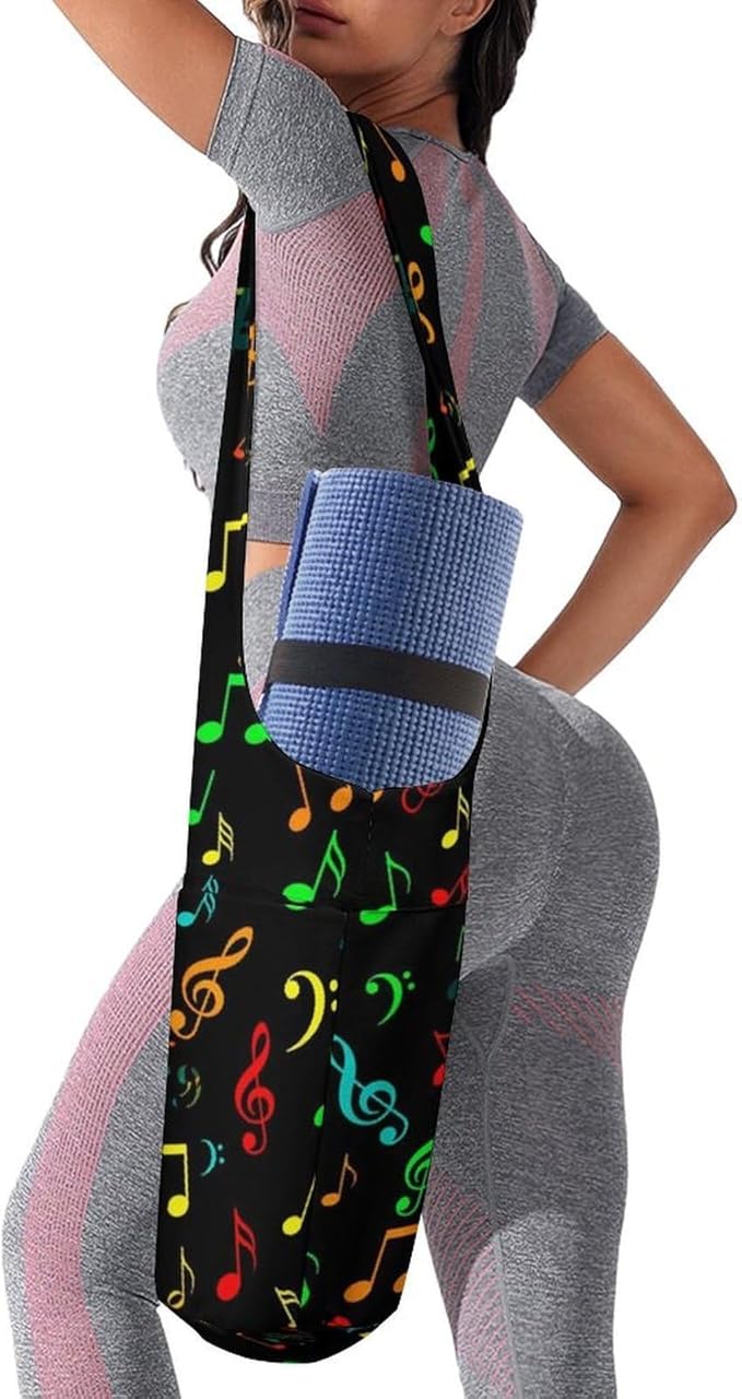 Portable Single Shoulder Yoga Mat Bag Carrier with Pocket Spacious Storage for Yoga Gym Fitness