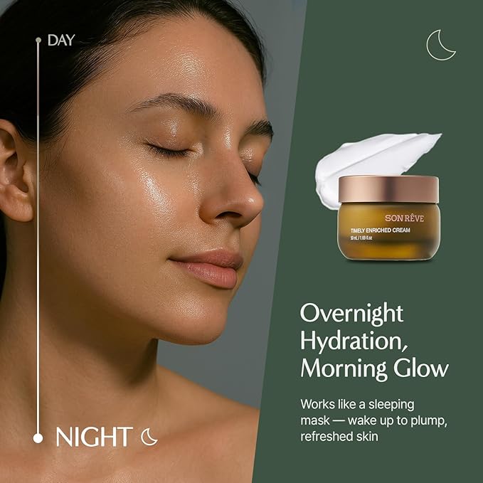 Moisturizing Face Cream with Ceramide – SONREVE Timely Enriched Cream – Anti-Aging, Botanical, Long-Lasting Hydration for dry,sensitve skin,50ml, 1.69 fl oz Korean skincare