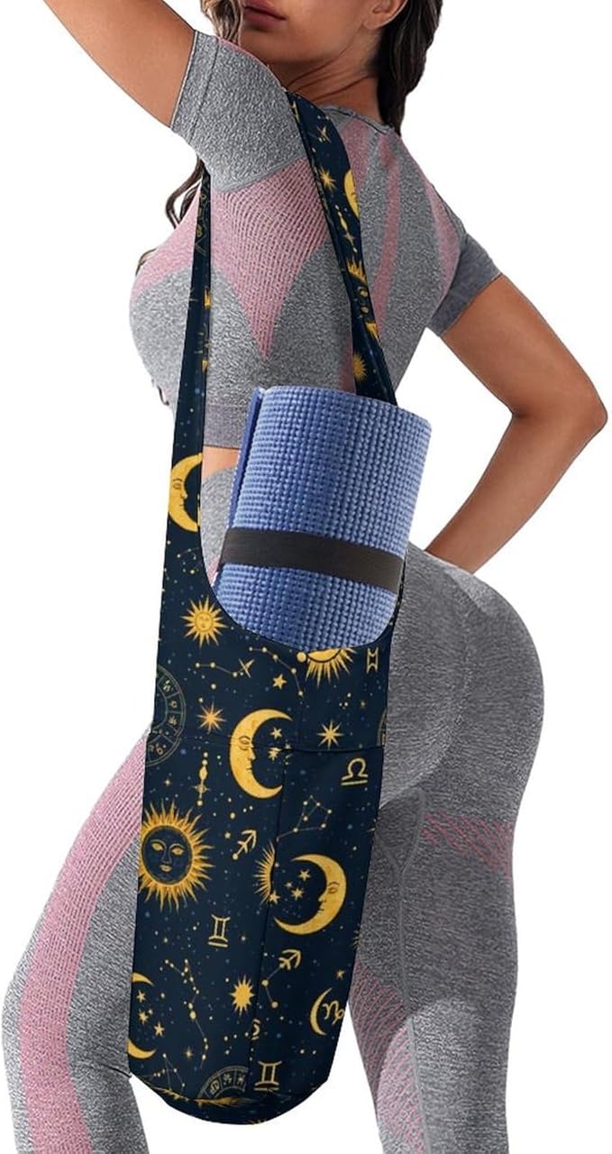 Portable Yoga Mat Carrier Single Shoulder Bag with Pocket Spacious for Yoga Gym Fitness Travel