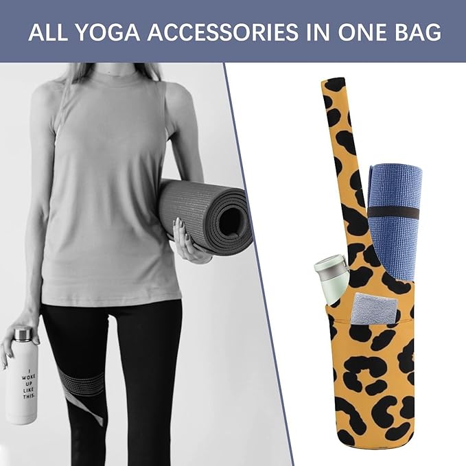Large Yoga Mat Bag Fit Most Size for Ladies Yoga Mats Carrier Bags Multi-Functional Exercise Mat Holder Storage Bag