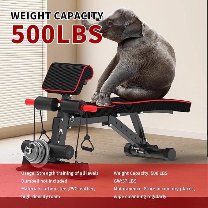 Adjustable Weight Bench 500LBS
