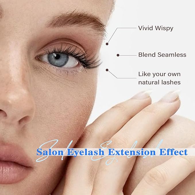 Natural Lash Clusters Kit for DIY Lash Extension 3 in 1 Eyelash Clusters Kit Wispy Individual Lashes C Curl Cluster Eyelash Extensions kit with 132pcs10-16mm