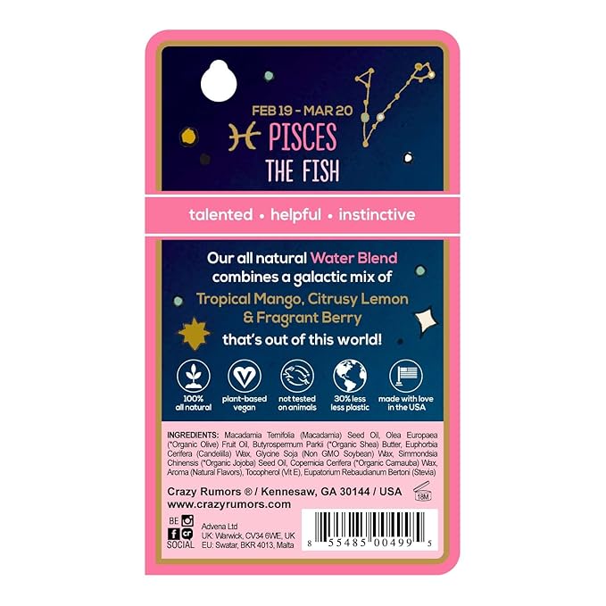 Crazy Rumors Pisces Zodiac All Natural, Fragrant
