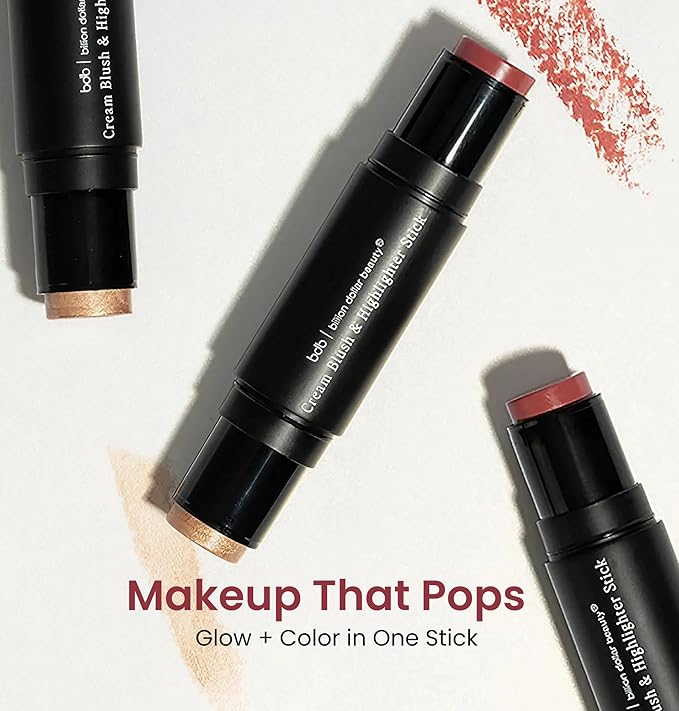 bdb Makeup Lip & Highlighter, Creamy Blush, Hydrating & Long-Lasting