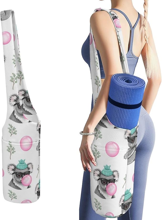 Portable Yoga Mat Carrier Single Shoulder Bag with Pocket Spacious for Yoga Gym Fitness Travel