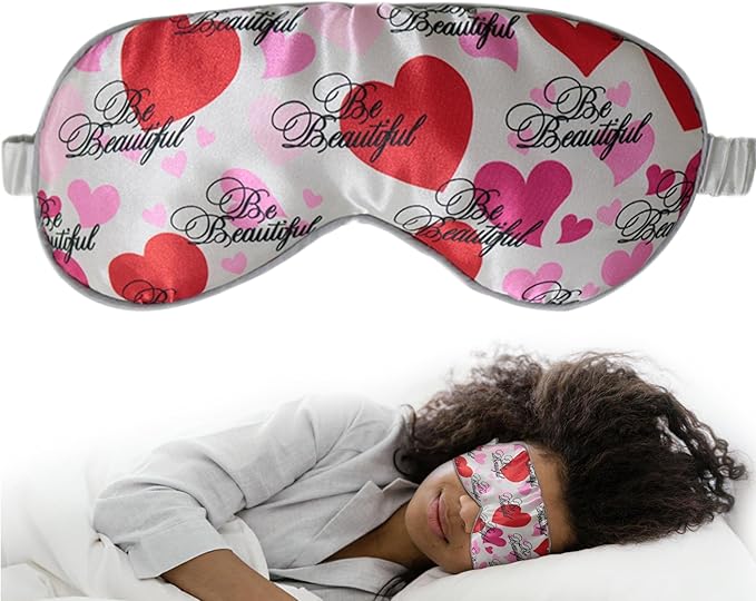 Luxury Elastic Band Sleep Mask – Soft, Lightweight & Ultra Comfort-Perfect for Light Blocking Wake up Radiant (Silver, Adjustable Strap)