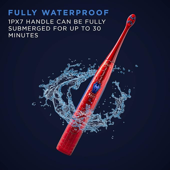evo SPM-1 Spider-Man Rechargeable Sonic Toothbrush, Marvel Electric Toothbrush for Adults, Marvel Gifts, Soft Toothbrushes for Adults, Collector's Edition