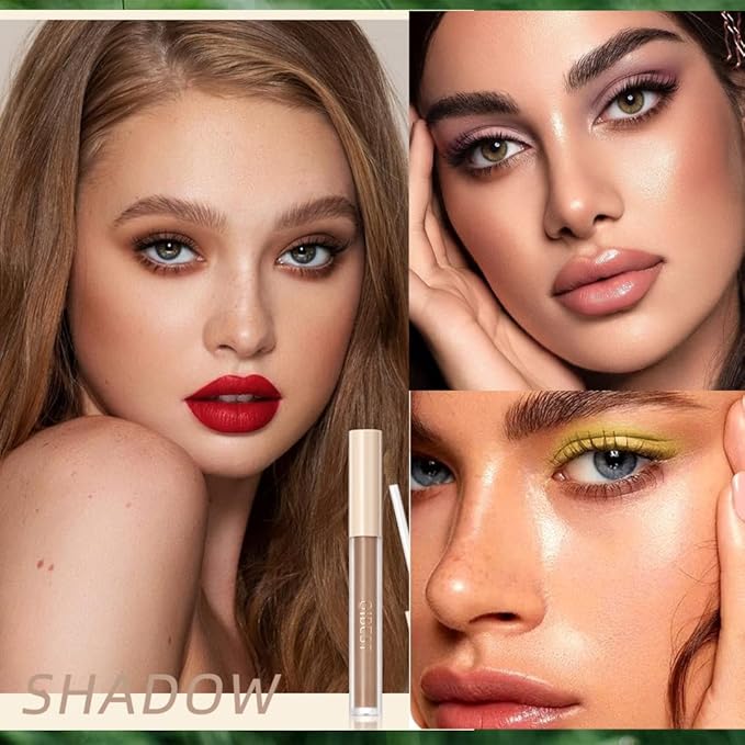 Liquid Eyeshadow Set Matte Brown Toned Eye Shadow Nude Eyeshadow Base Long Lasting(8 Color)#A