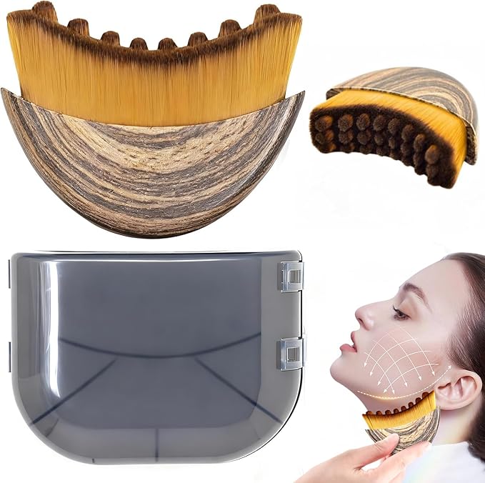 LEPIAOPIAO Upgrade Lymphatic Contour Face Brush,Lymphatic Drainage Brush,Dry Lymphatic Drainage Massager,Ergonomically Designed to Fit The Skin Precisely