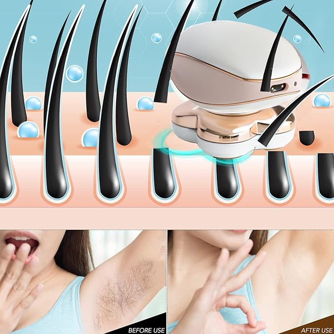 Electric Razors for Women Legs, Women Electric Shaver, Painless Leg Hair Shaver Body Hair Remover Bikini Underarm Arm Body Trimmer for Legs Face Body Lips