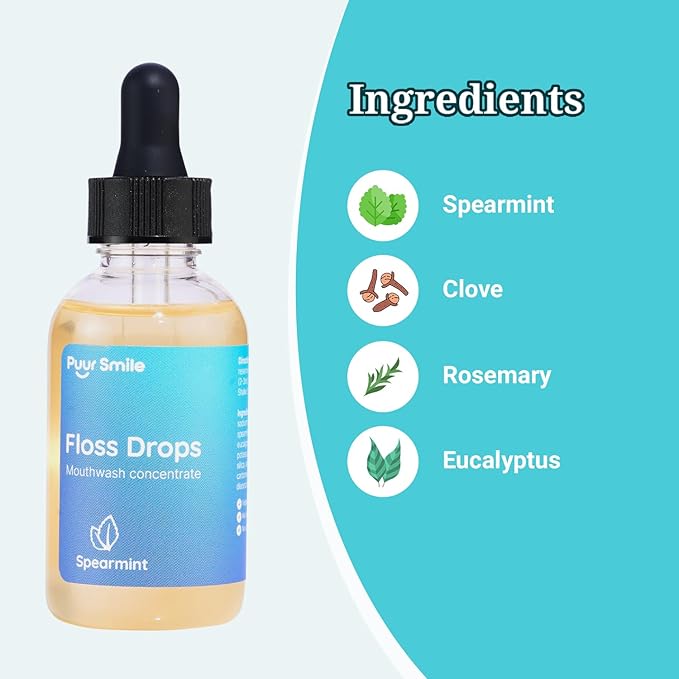 Puur Smile Complete Oral Kit - Dental Care Treatment | Water Flosser + Floss Drop Serum + Replacement Tips