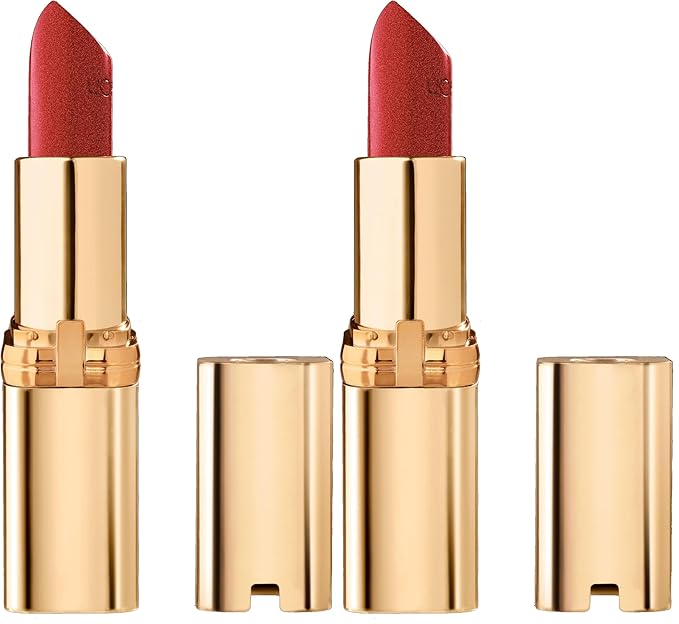 L'Oreal Paris Colour Riche Original Creamy, Hydrating Satin Lipstick with Argan Oil and Vitamin E, Blazing Lava, 1 Count (Pack of 2)