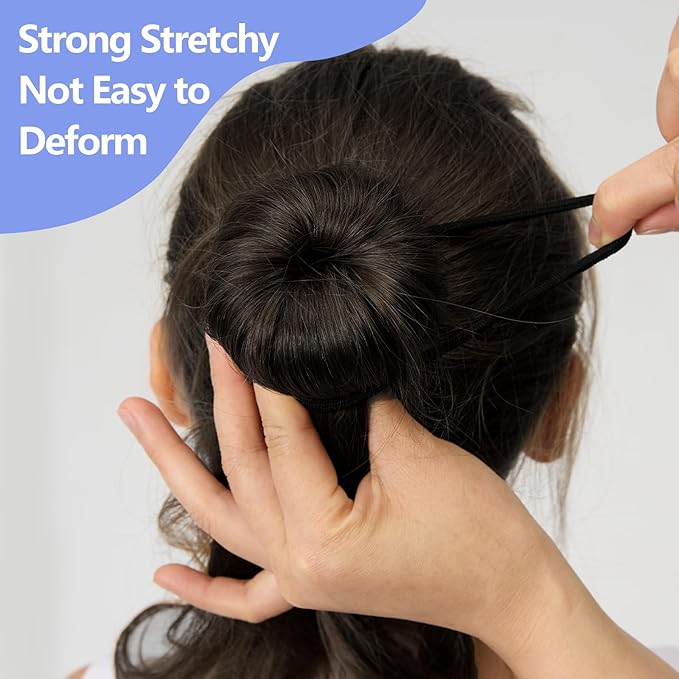 Teenitor 20PCS Spiral Hair Pins, Spin Pins for Bun, Spiral Bobby Pins Hair Bun Accessories, Hair Bun Maker for Women Girls with 10 Hair Ties, Black