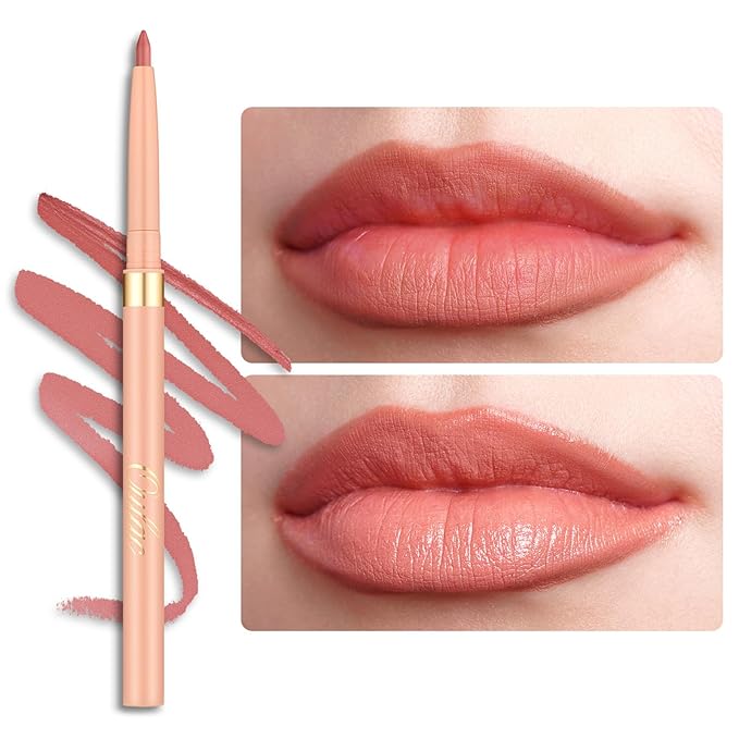 Oulac Waterproof Lipliner Pencil - Smooth and Creamy, Retractable Lip Makeup for Precision Application, Vegan & Cruelty-Free, LL04 Sunlit Peach