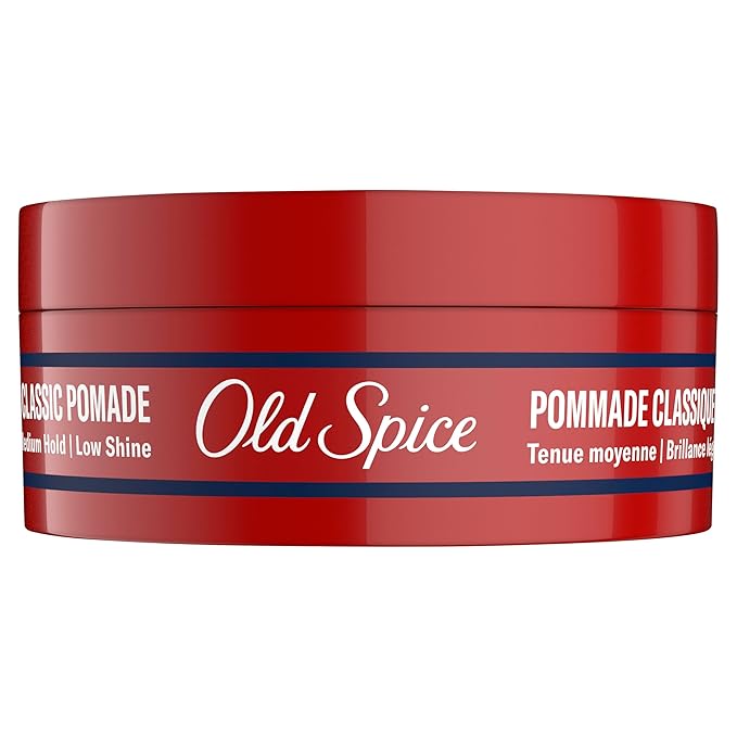 Old Spice Classic Pomade for Men, Medium Hold, Low Shine, Men's Hair Styling, 2.22 Oz