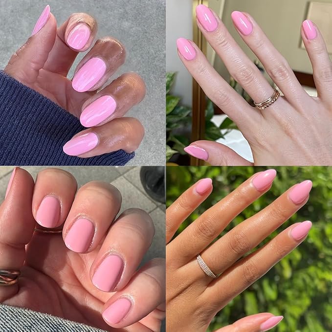 Olive & June Long Lasting Nail Polish | Valentine's Day | Plump, Gel-Like Finish | No Lamp Needed Lasts up to 10 days | Salon-Quality Vegan & Cruelty-Free Chip-Resistant | Saltwater Taffy | Sheer Pink