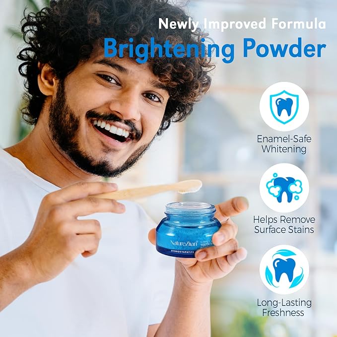 Teeth Whitening Powder - Removes Stains - No Sensitivity - Breath Freshener, Coffee Stain Remover - Toothpaste Powder
