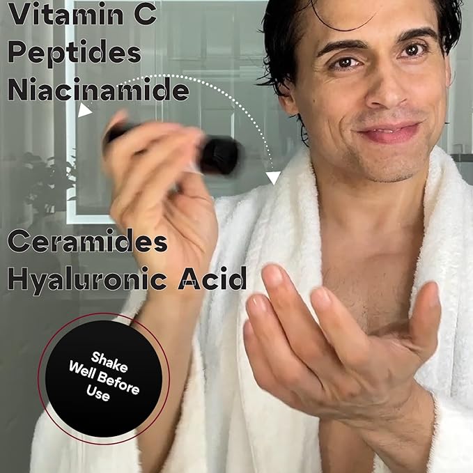 Man Labs Titan MAX Anti-Aging Face Serum for Men – Ultra Potency Mens Face Moisturizer – Men, Dark Spots, Wrinkles, Fine Lines – Vitamin C & E, 10% Niacinamide, Hyaluronic Acid – Unscented