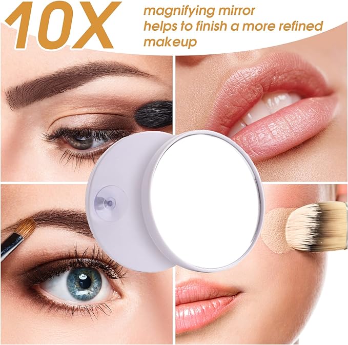Hansong Bluetooth Vanity Mirror with Lights Hollywood Mirror with Lights and 15 Dimmable LED Bulbs Hollywood Makeup Mirror Rotation 3 Color Lighting Modes