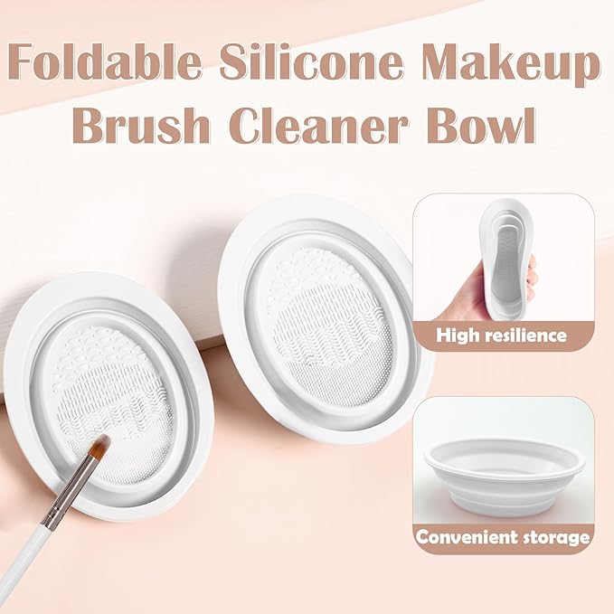 GZIXBDA Makeup Brush Set, 52Pcs Makeup Tool Set Premium Synthetic Foundation Concealers Powder Eye Shadows Makeup Brushes Kit for for Beginner Professional, Beige