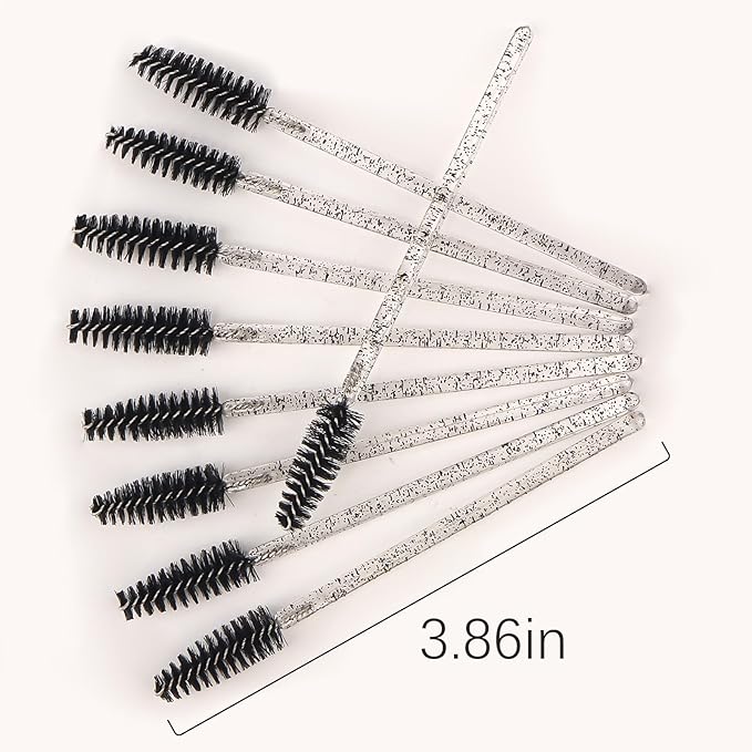 Mascara Wands, Disposable Lash Brushes for Eyelash Extensions Makeup Brush Bulk Tool Set(150Pcs, Crystal Black)