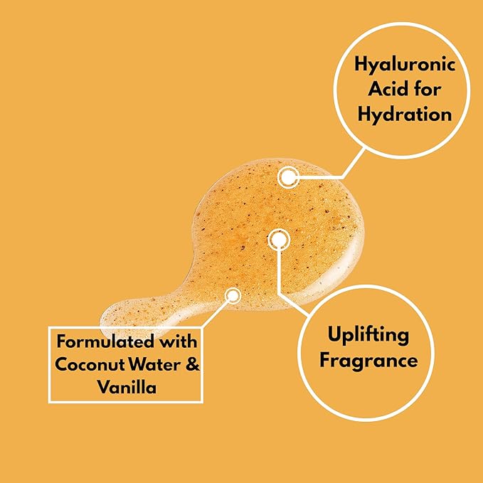 RIVER & ROWE Coconut Water & Vanilla Hyaluronic Acid Exfoliating Body Wash